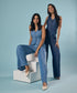 Flared Leg Washed Tencel Light Blue Pant
